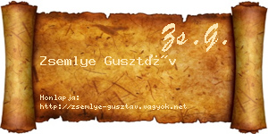 Zsemlye Gusztáv névjegykártya
